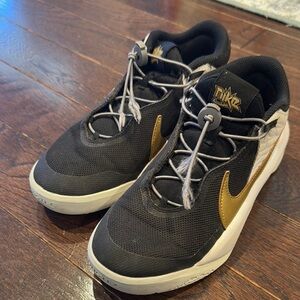 Black and Gold Nike Basketball Shoes